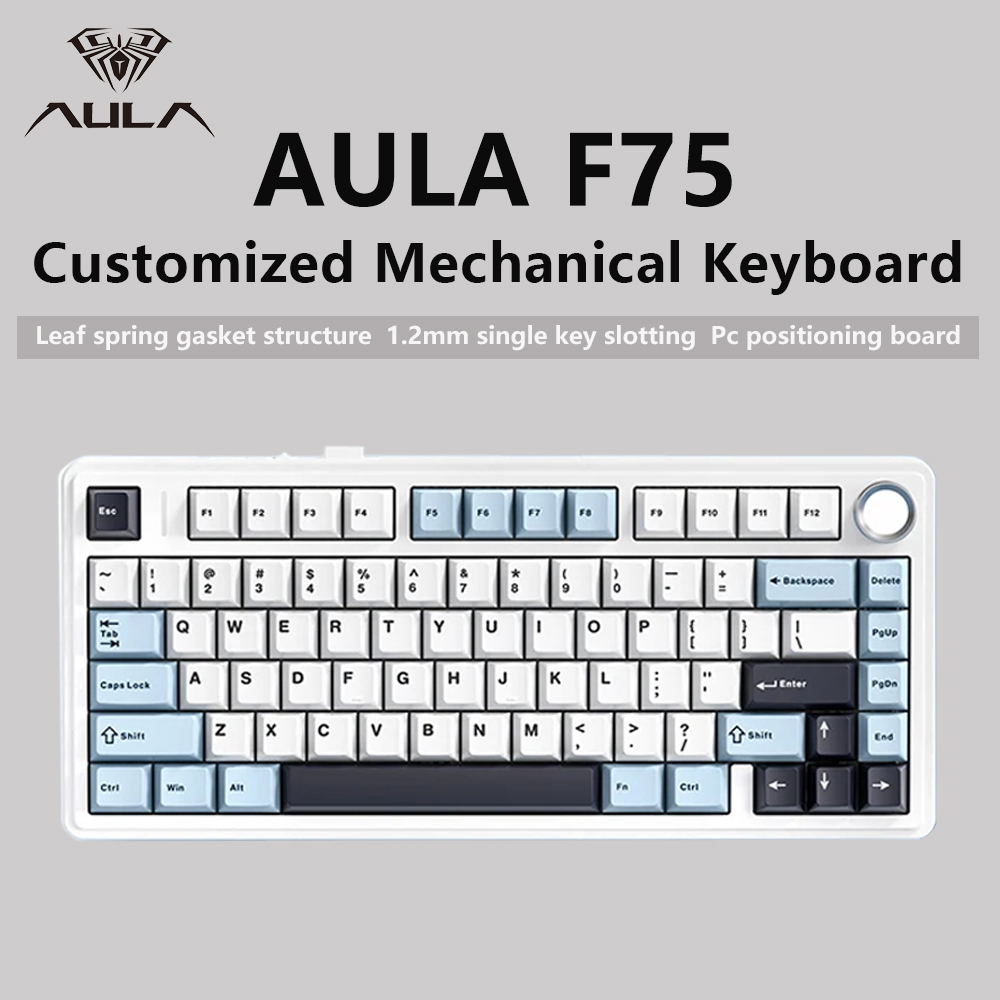 AULA F75 2.4G Wireless/Bluetoo - Gaming Keyboard Blue review and price