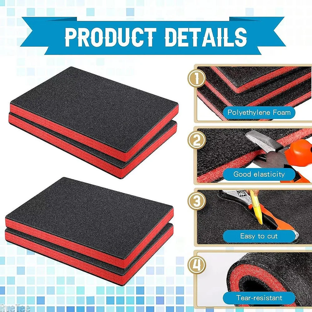 4Pcs Tool Box Foam Inserts Pac - Polyurethane Foam Sheet review and price