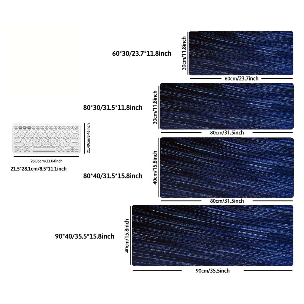 Large Mousepad Blue Starry Met - Gaming Keyboard Blue review and price