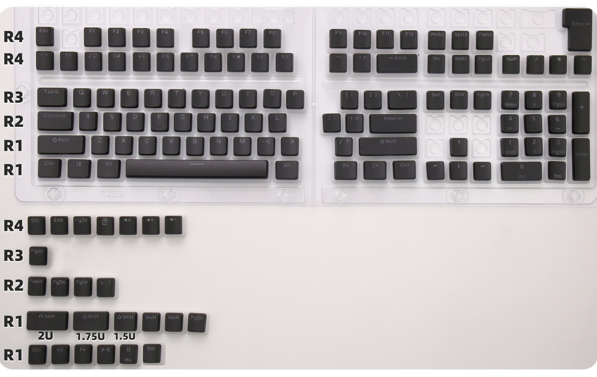 129 Keys Pudding Keycaps OEM P - Gaming Keyboard Thocky review and price