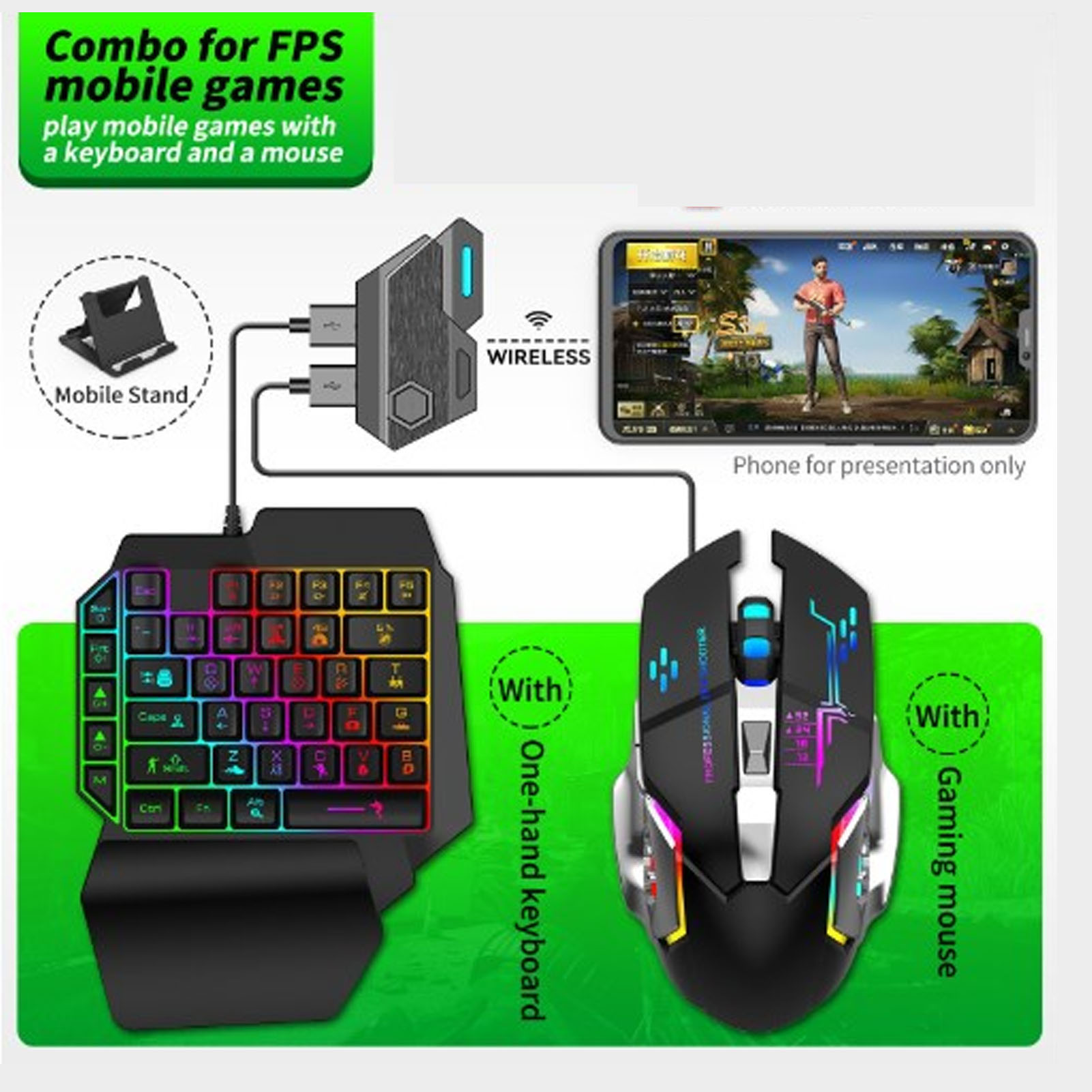 Mobile Game Combo Pack Bluetoo - Gaming Keyboard And Mouse Mobile review and price