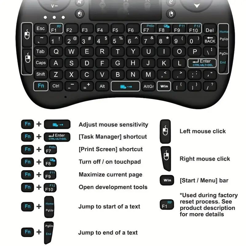 Mini Wireless Keyboard 2.4GHz  - Gaming Keyboard Wireless review and price