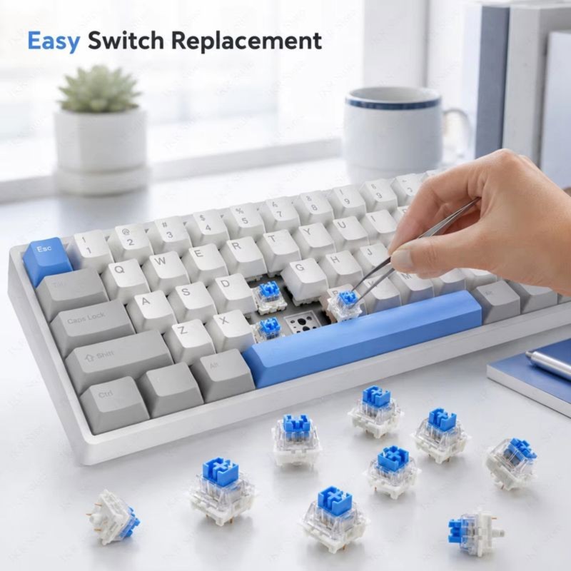 DT21 100Pcs DIY Mechanical Key - Keyboard Gaming Blue Switch review and price